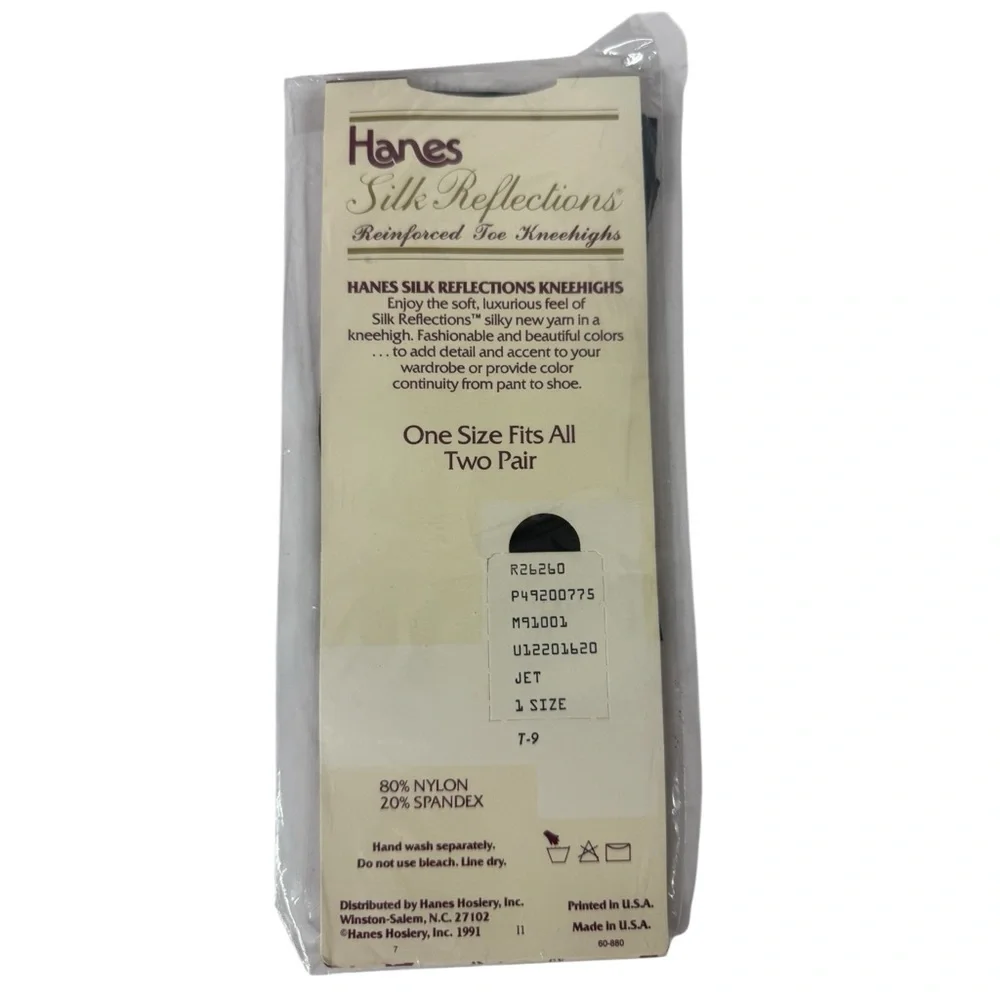 Hanes Silk Reflections 5 Packages With 2‎ Pair Each Knee HighBlac/ Barely There